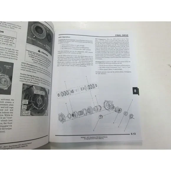 2011 Polaris Sportsman 850 XP EPS X2 TOURING Service Shop Repair Manual NEW